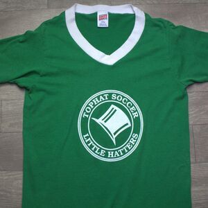 Rare Vintage SOFFE Top Hat Soccer Little Hatters Soccer Jersey T Shirt 90s S